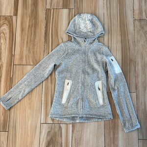 Athleta Women's Gray Hoodie with White Accents